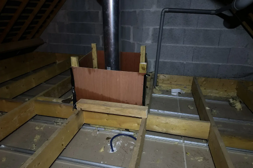 Création d'un puits pour trappe