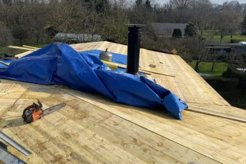 Réalisation d'une toiture en zinc