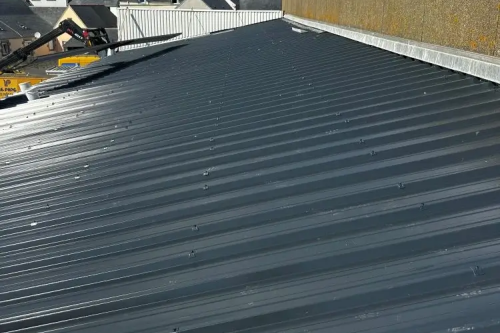 Remplacement de l'isolation + pose de la toiture complète et du bardage